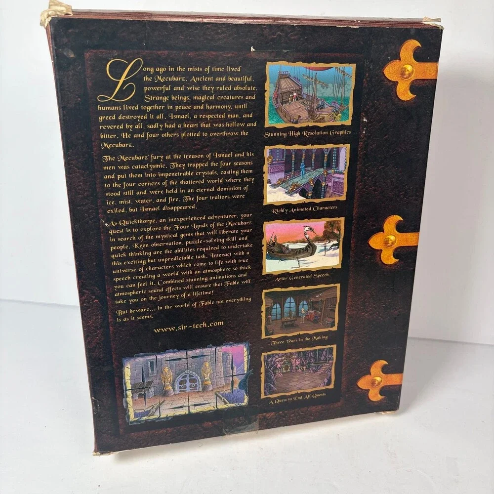 Fable PC CD-ROM Big Box Game Sir-Tech 1996 Adventure Puzzle Complete w/ Manual